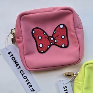 NWT Stoney Clover Lane Guava Minnie Bow Mini Pouch